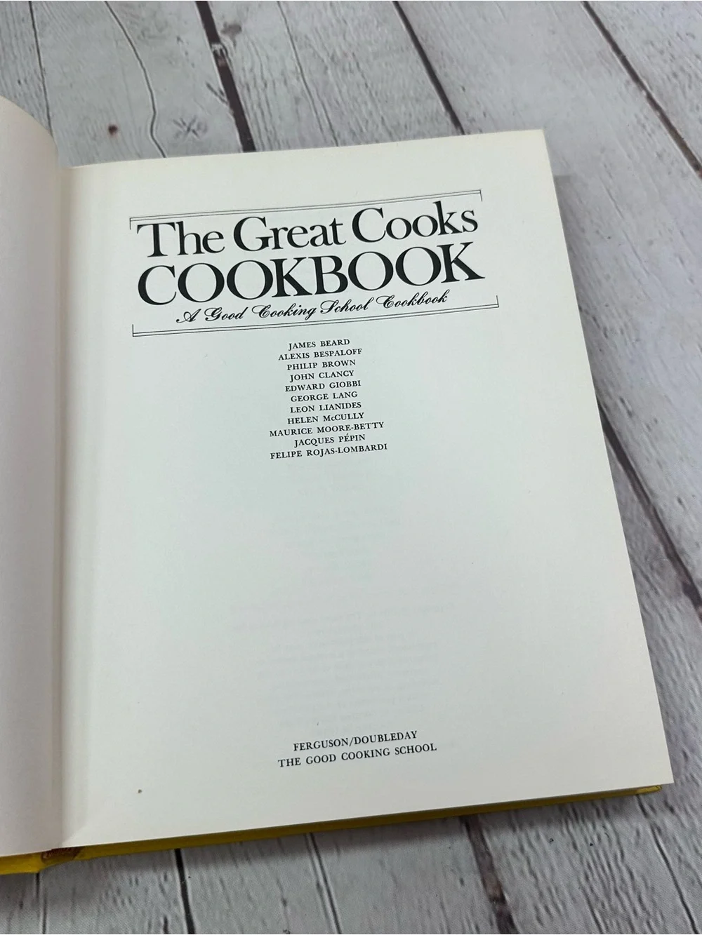 vtg 1974 The Great Cooks Cookbook hardcover retro culinary chefs collectible